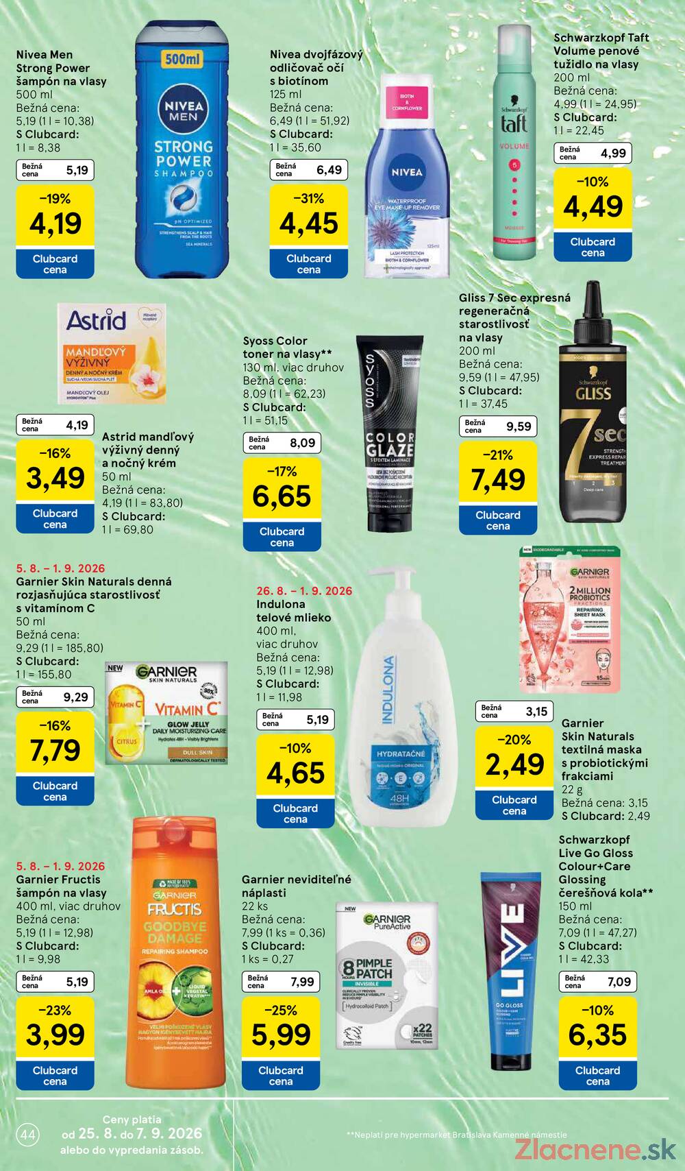 Tesco hypermarkety 26.8. - 1.9.