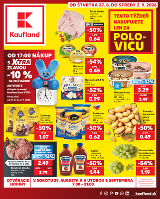 Leták Kaufland 27.8. - 2.9. - Kaufland Bytča