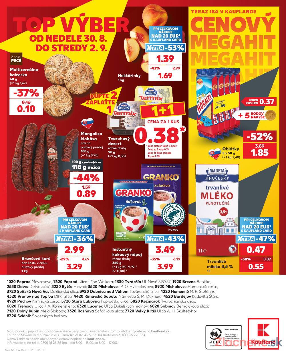 Kaufland 27.8. - 2.9. - Kaufland Bardejov