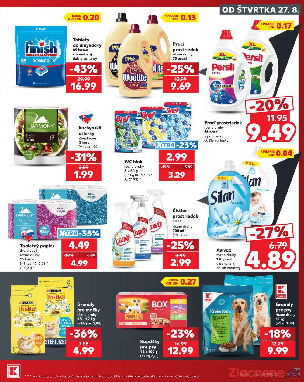 Kaufland 27.8. - 2.9. - Kaufland Poprad - Jiřího Wolkera