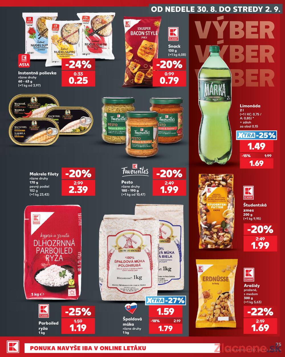 Leták Kaufland - Kaufland 27.8. - 2.9. - Kaufland Sereď - strana 75 Leták Kaufland - Kaufland 27.8. - 2.9. - Kaufland Sereď - strana 75