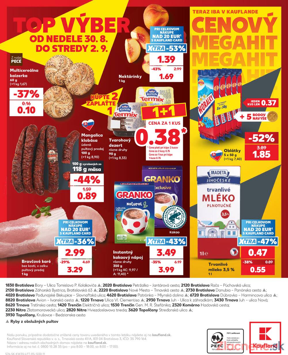 Kaufland 27.8. - 2.9. - Kaufland Trnava - Juh - Bratislavská