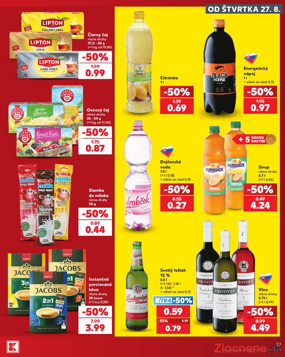 Kaufland 27.8. - 2.9. - Kaufland Bratislava - Avion (Ivanská cesta)