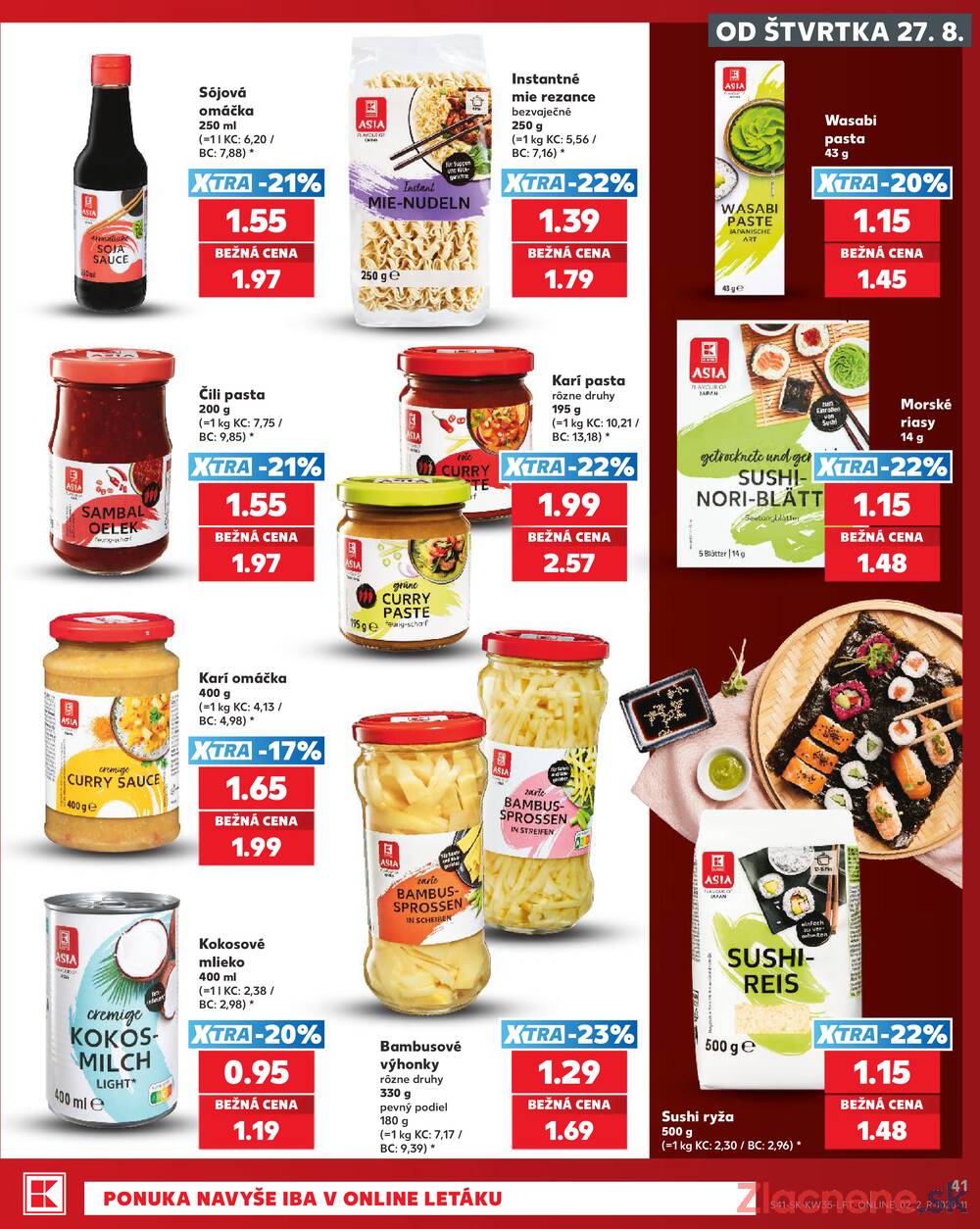 Kaufland 27.8. - 2.9. - Kaufland Bratislava - Avion (Ivanská cesta)