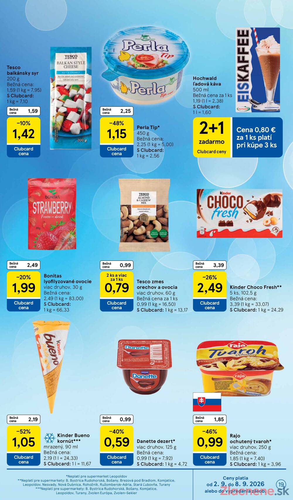 Tesco supermarkety od 2.9. do 8.9.2026