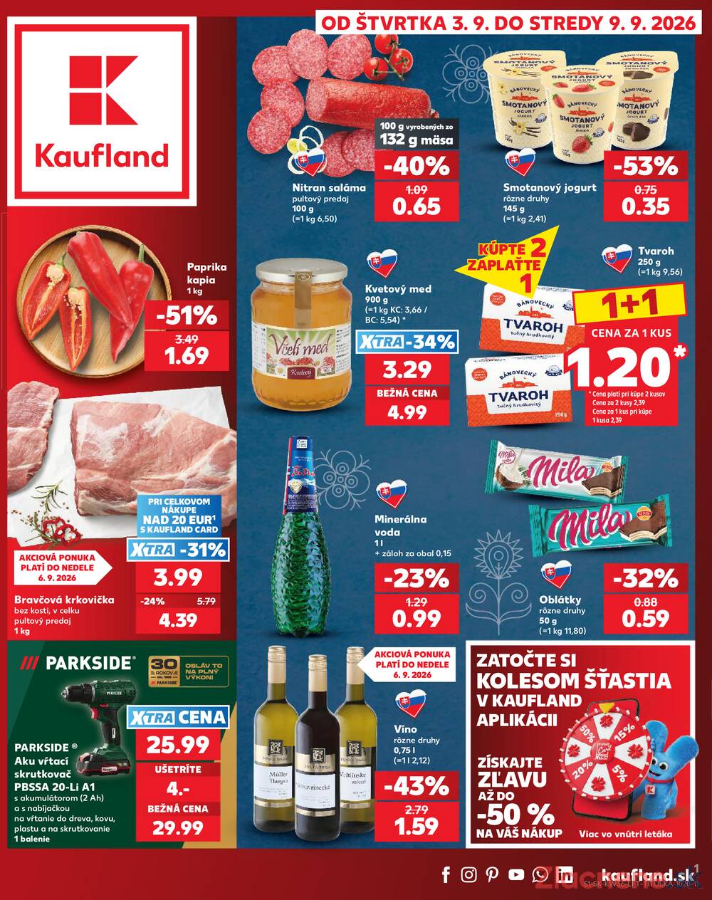 Kaufland 3.9. - 9.9. - Kaufland Bardejov