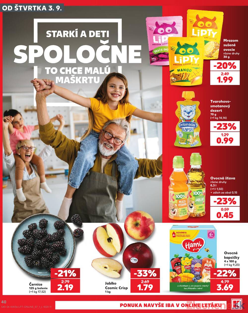Kaufland 3.9. - 9.9. - Kaufland Bardejov