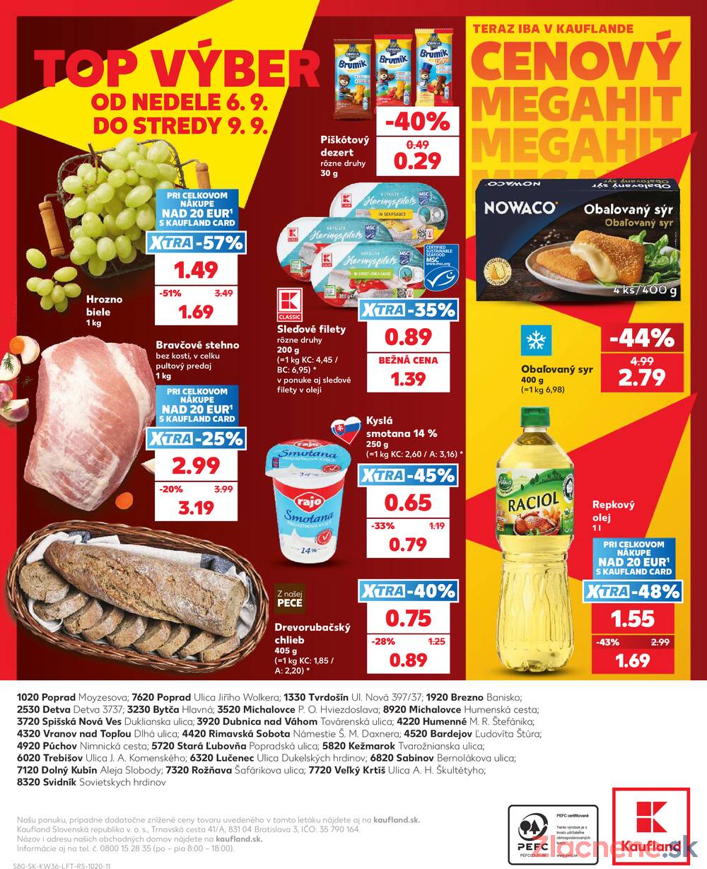 Kaufland 3.9. - 9.9. - Kaufland Poprad - Jiřího Wolkera