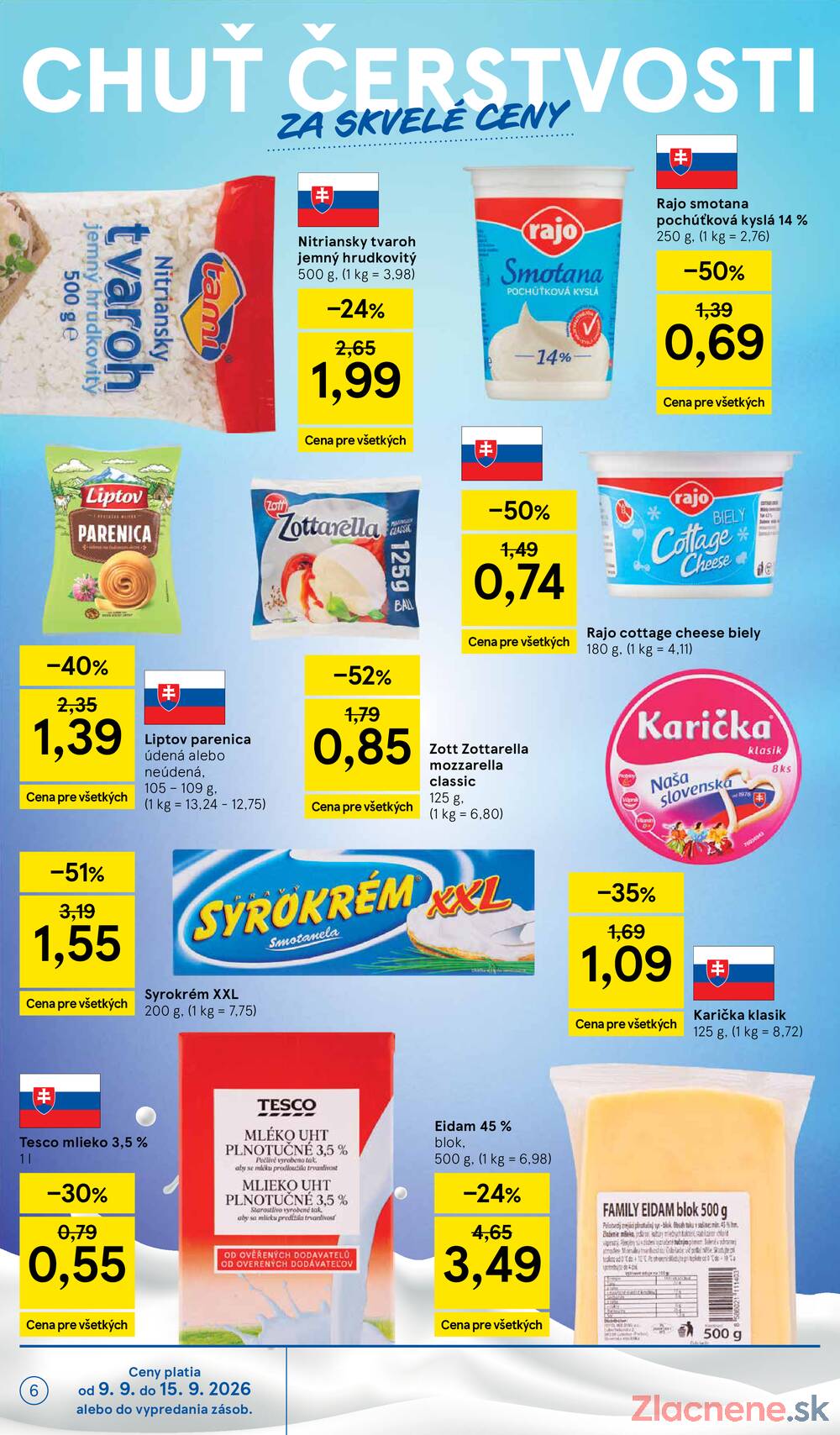 Leták Tesco - Tesco supermarkety od 9.9. do 15.9.2026 - strana 6 Leták Tesco - Tesco supermarkety od 9.9. do 15.9.2026 - strana 6