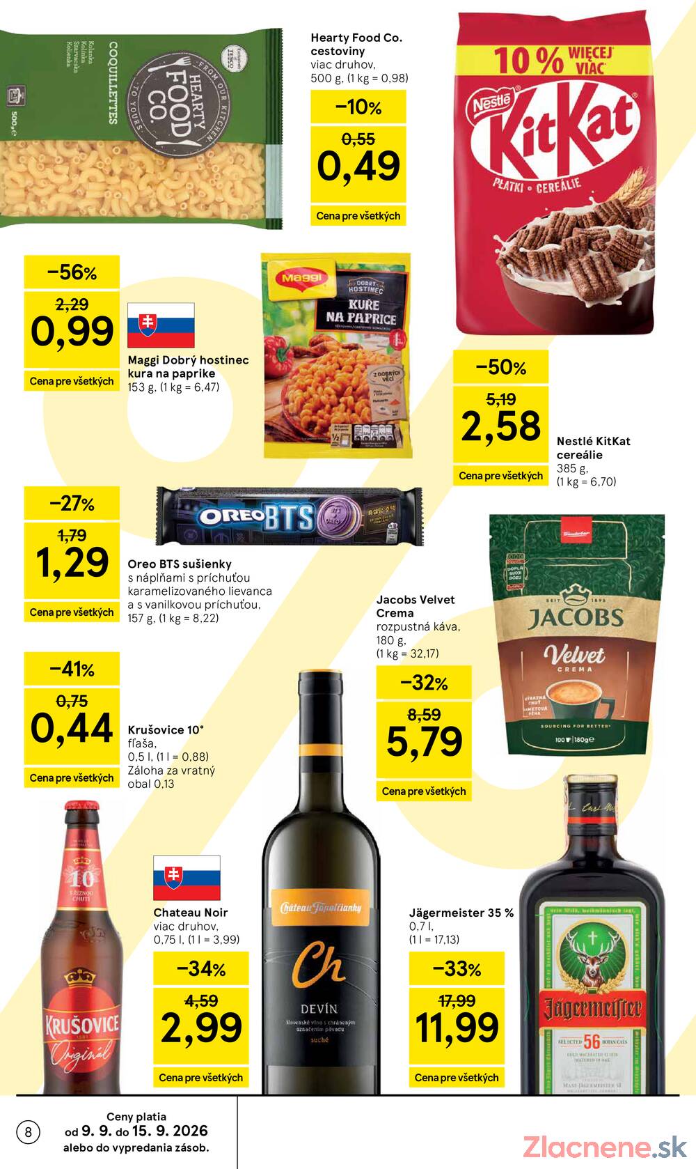 Leták Tesco - Tesco supermarkety od 9.9. do 15.9.2026 - strana 8 Leták Tesco - Tesco supermarkety od 9.9. do 15.9.2026 - strana 8