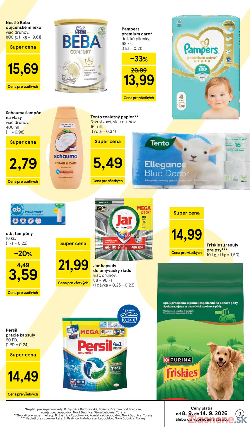 Tesco supermarkety od 9.9. do 15.9.2026