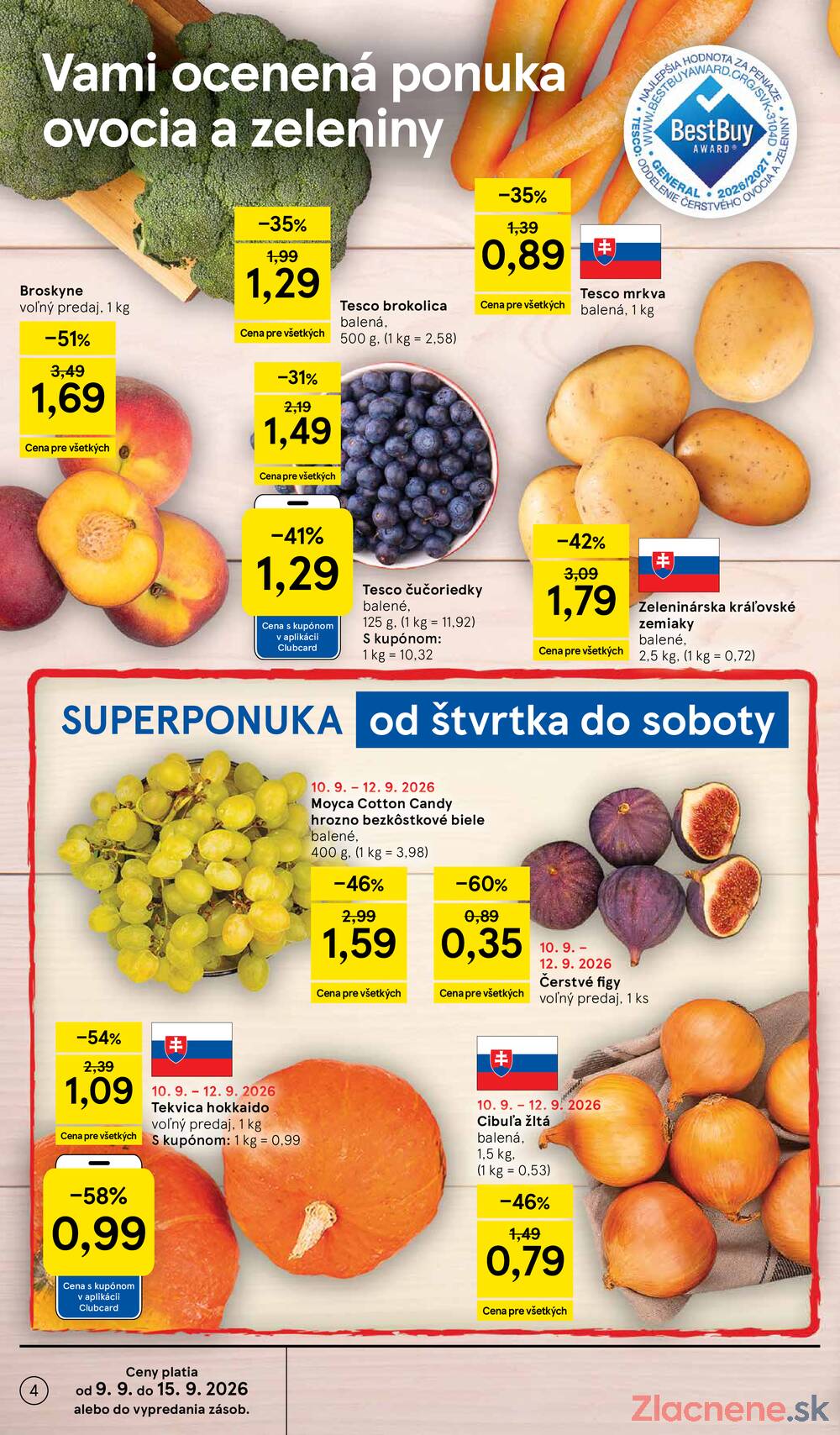 Leták Tesco - Tesco hypermarkety 9.9.- 15.9. - strana 4 Leták Tesco - Tesco hypermarkety 9.9.- 15.9. - strana 4