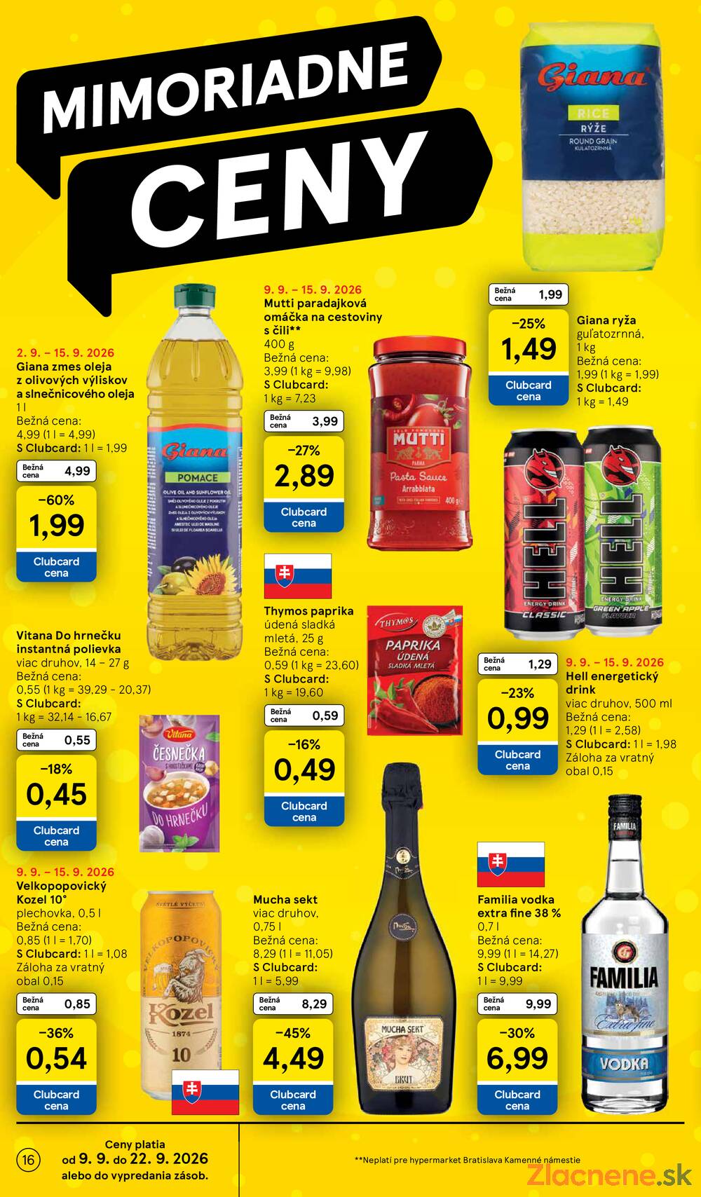 Leták Tesco - Tesco hypermarkety 9.9.- 15.9. - strana 16 Leták Tesco - Tesco hypermarkety 9.9.- 15.9. - strana 16