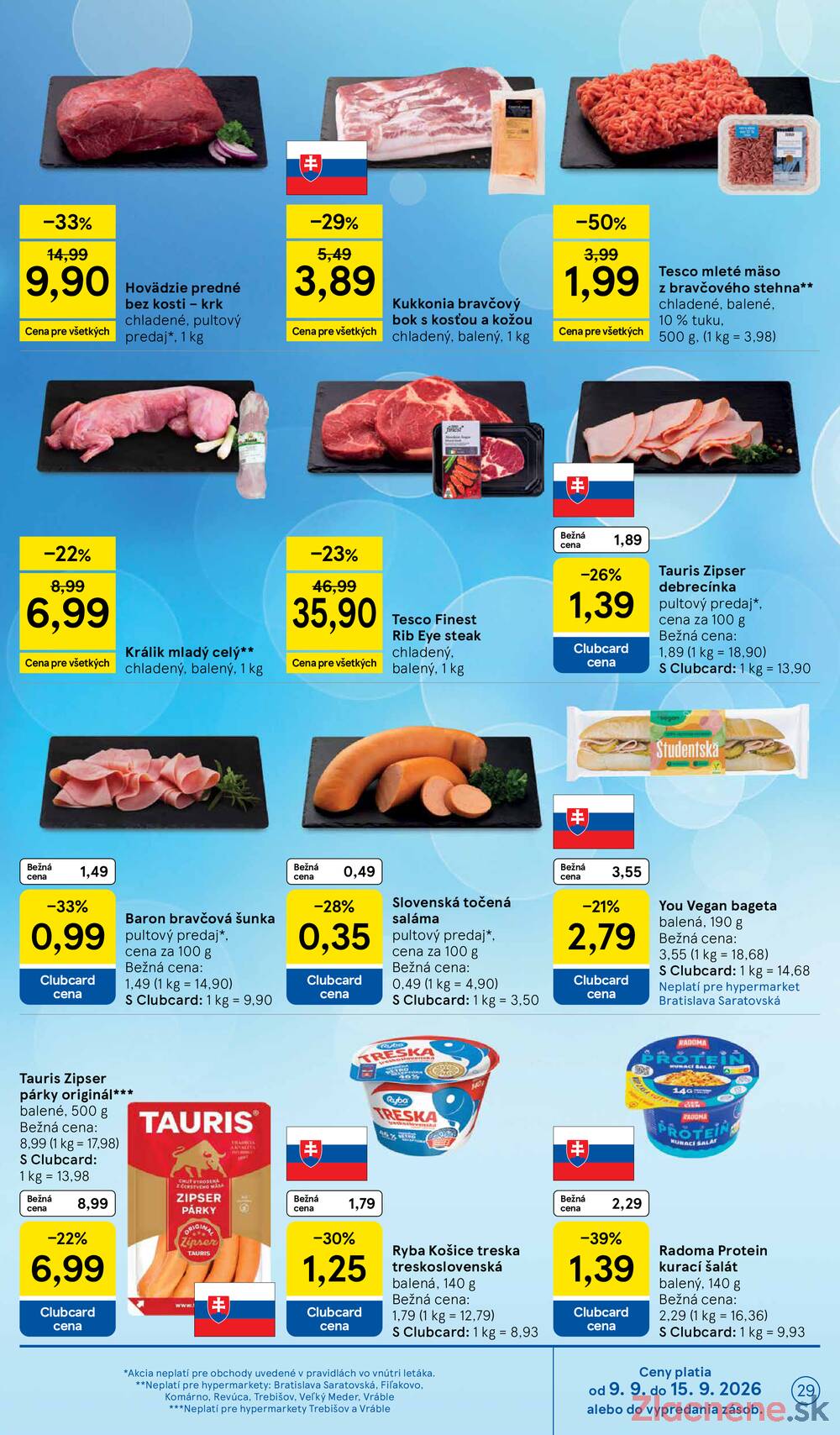 Leták Tesco - Tesco hypermarkety 9.9.- 15.9. - strana 29 Leták Tesco - Tesco hypermarkety 9.9.- 15.9. - strana 29
