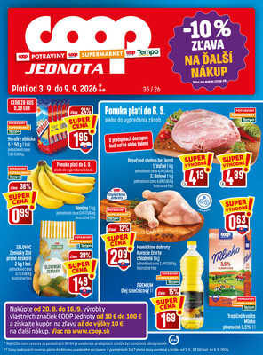 leták COOP Jednota Slovensko