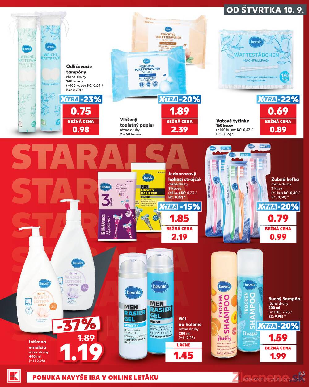Kaufland 10.9. - 16.9. - Kaufland Handlová - Okružná ul.