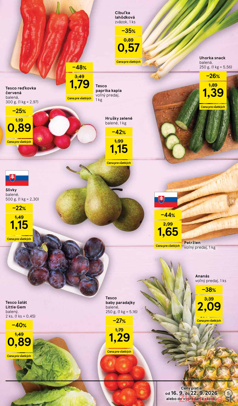 Tesco supermarkety od 16.9. do 22.9.2026