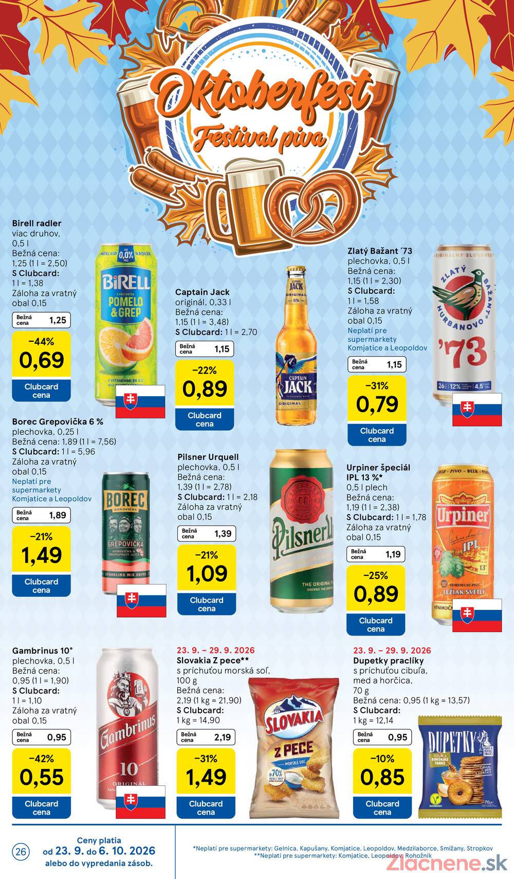 Tesco supermarkety od 23.9. do 29.9.2026