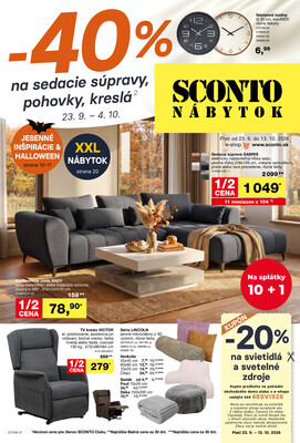 leták SCONTO nábytok