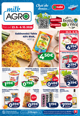 leták MILK - AGRO