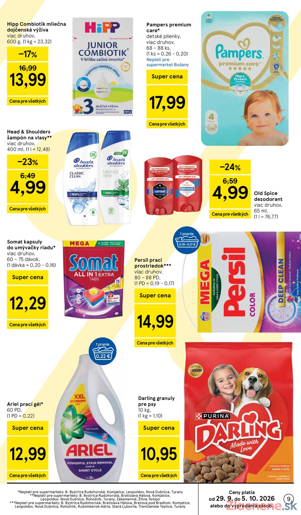 Tesco supermarkety od 30.9. do 6.10.2026