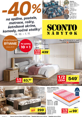 leták SCONTO nábytok