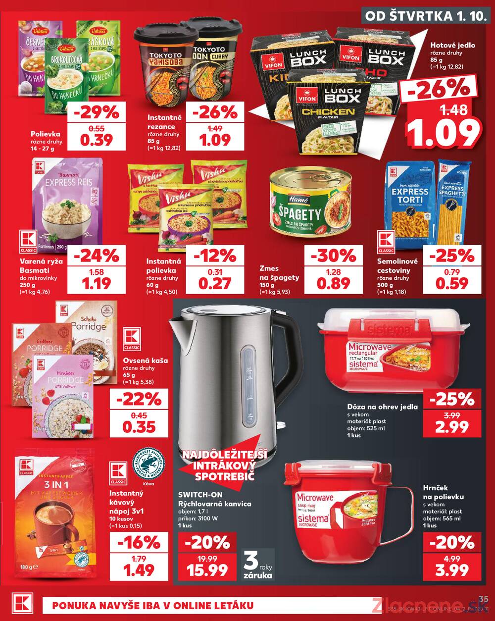 Kaufland 1.10. - 7.10. - Kaufland Poprad - Jiřího Wolkera