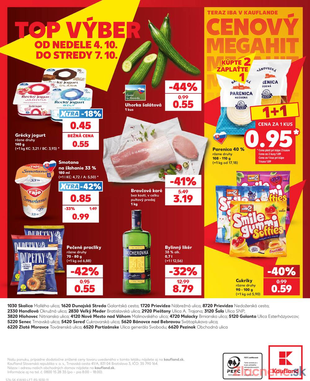 Kaufland 1.10. - 7.10. - Kaufland Sereď