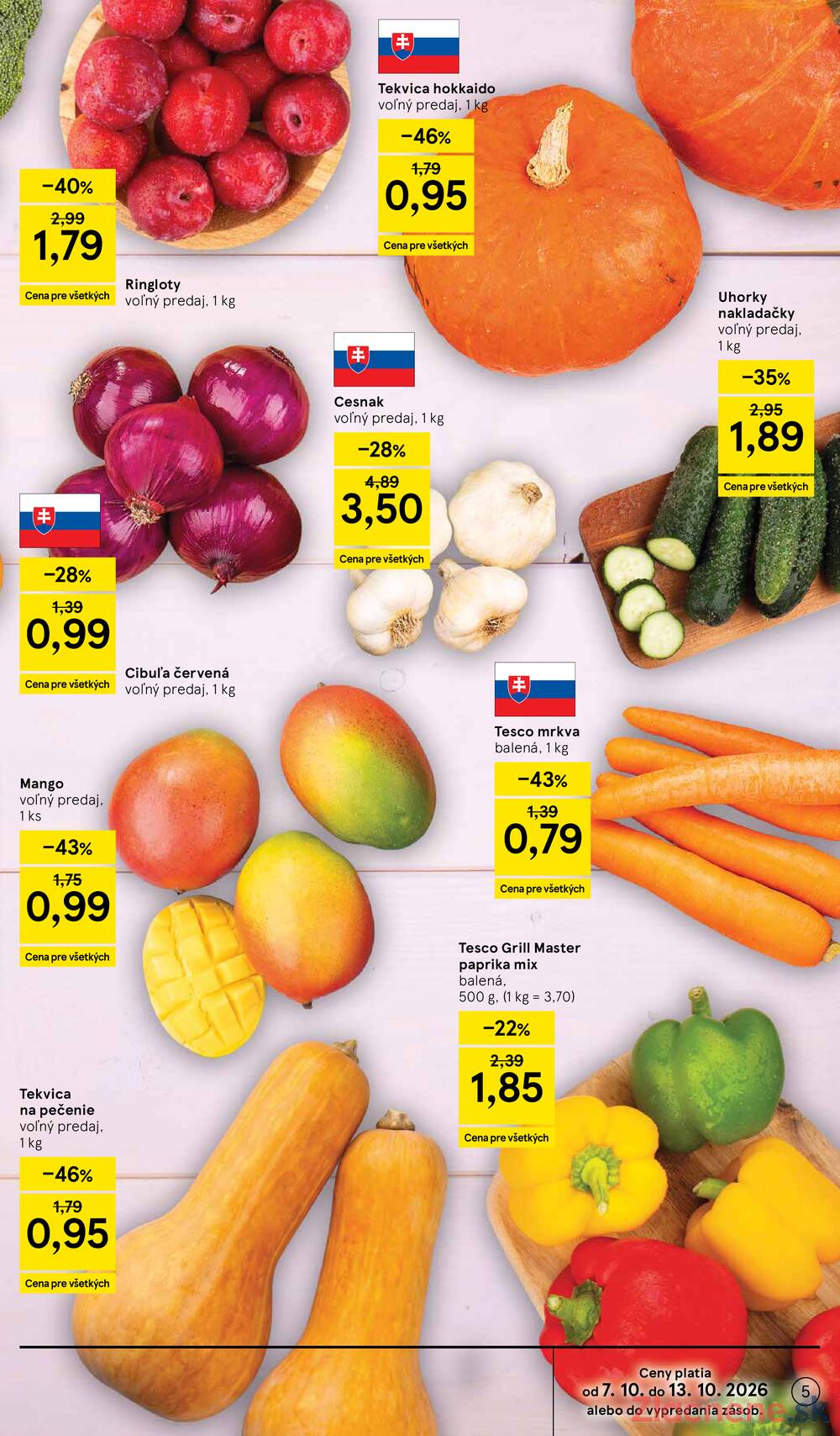 Tesco supermarkety od 7.10. do 13.10.2026