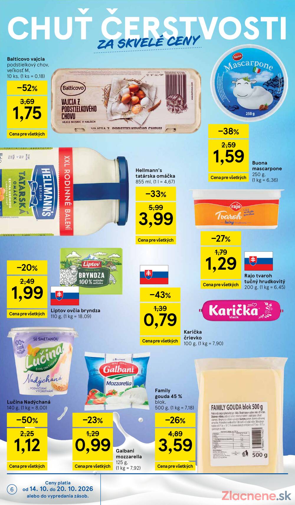 Leták Tesco - Tesco supermarkety od 14.10. do 20.10.2026 - strana 6 Leták Tesco - Tesco supermarkety od 14.10. do 20.10.2026 - strana 6