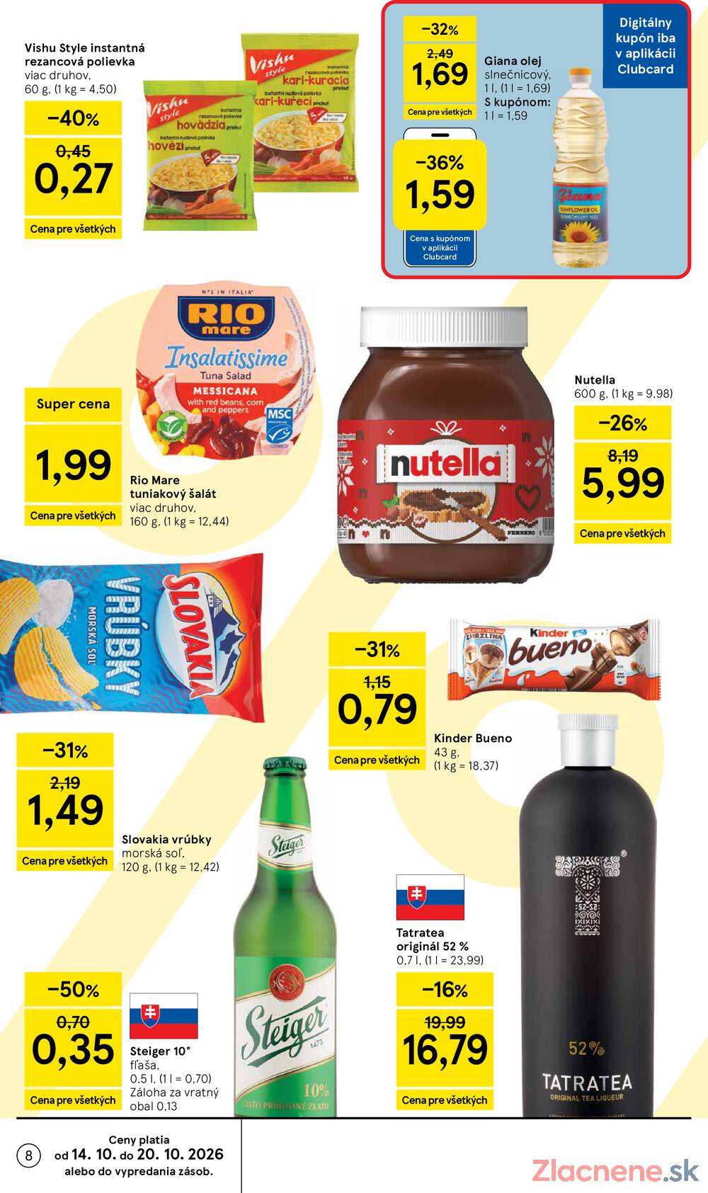 Leták Tesco - Tesco supermarkety od 14.10. do 20.10.2026 - strana 8 Leták Tesco - Tesco supermarkety od 14.10. do 20.10.2026 - strana 8