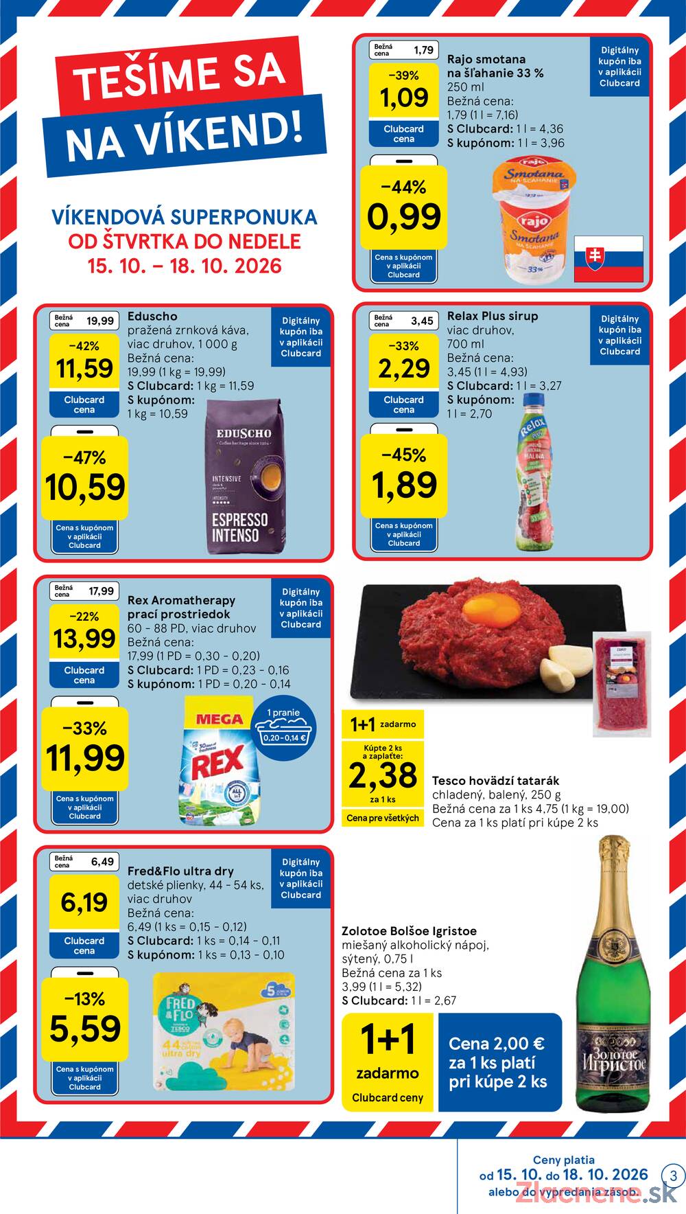 Leták Tesco - Tesco hypermarkety 14.10. - 20.10. - strana 3 Leták Tesco - Tesco hypermarkety 14.10. - 20.10. - strana 3