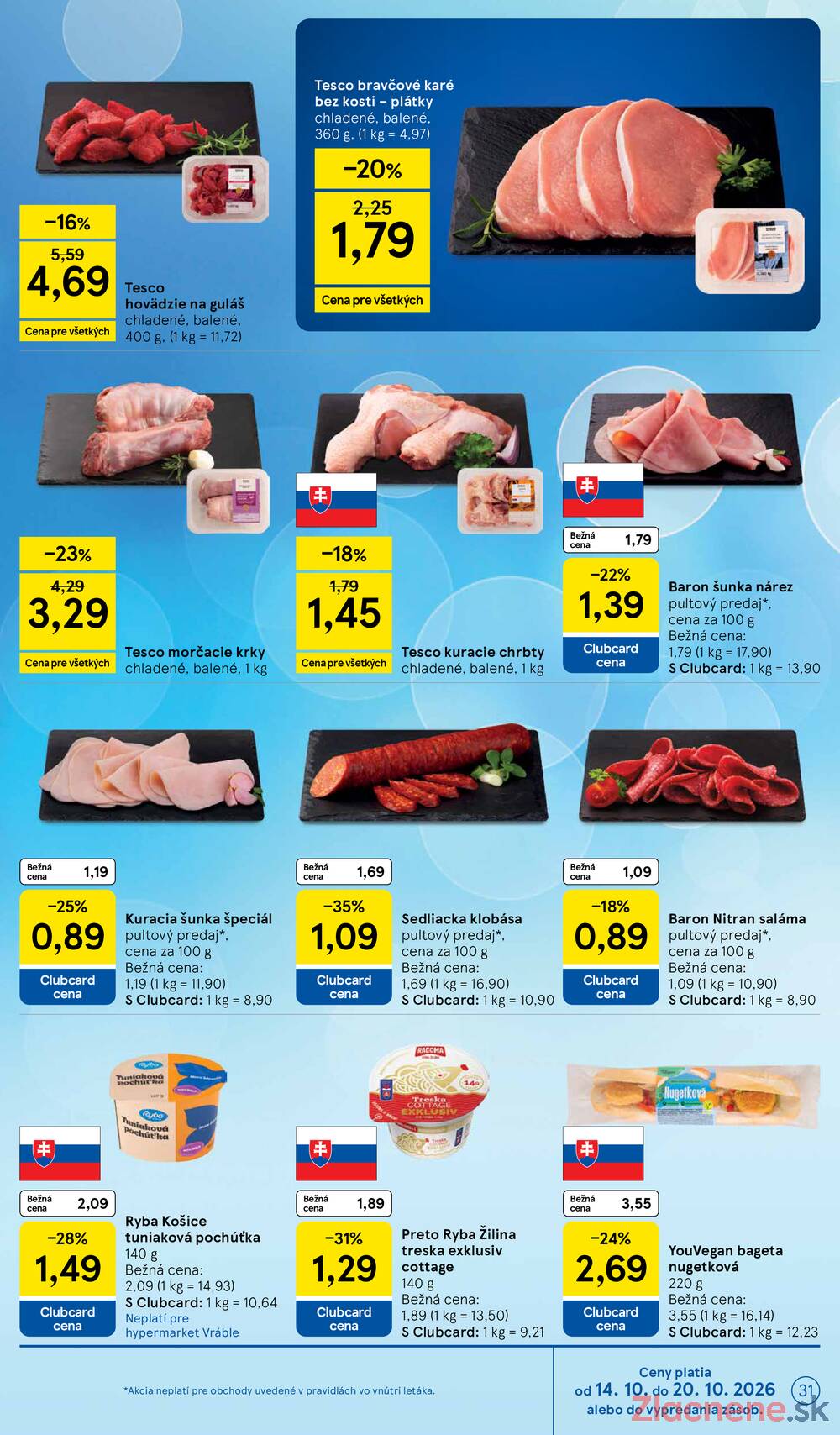 Leták Tesco - Tesco hypermarkety 14.10. - 20.10. - strana 31 Leták Tesco - Tesco hypermarkety 14.10. - 20.10. - strana 31