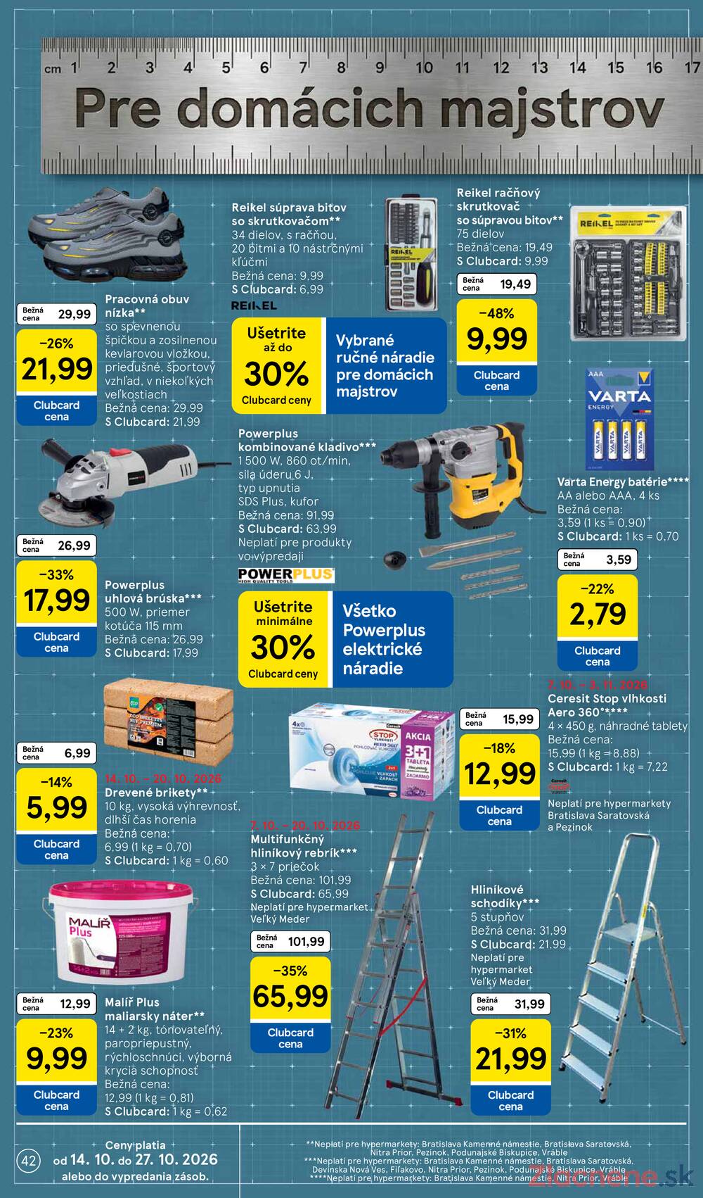 Leták Tesco - Tesco hypermarkety 14.10. - 20.10. - strana 42 Leták Tesco - Tesco hypermarkety 14.10. - 20.10. - strana 42