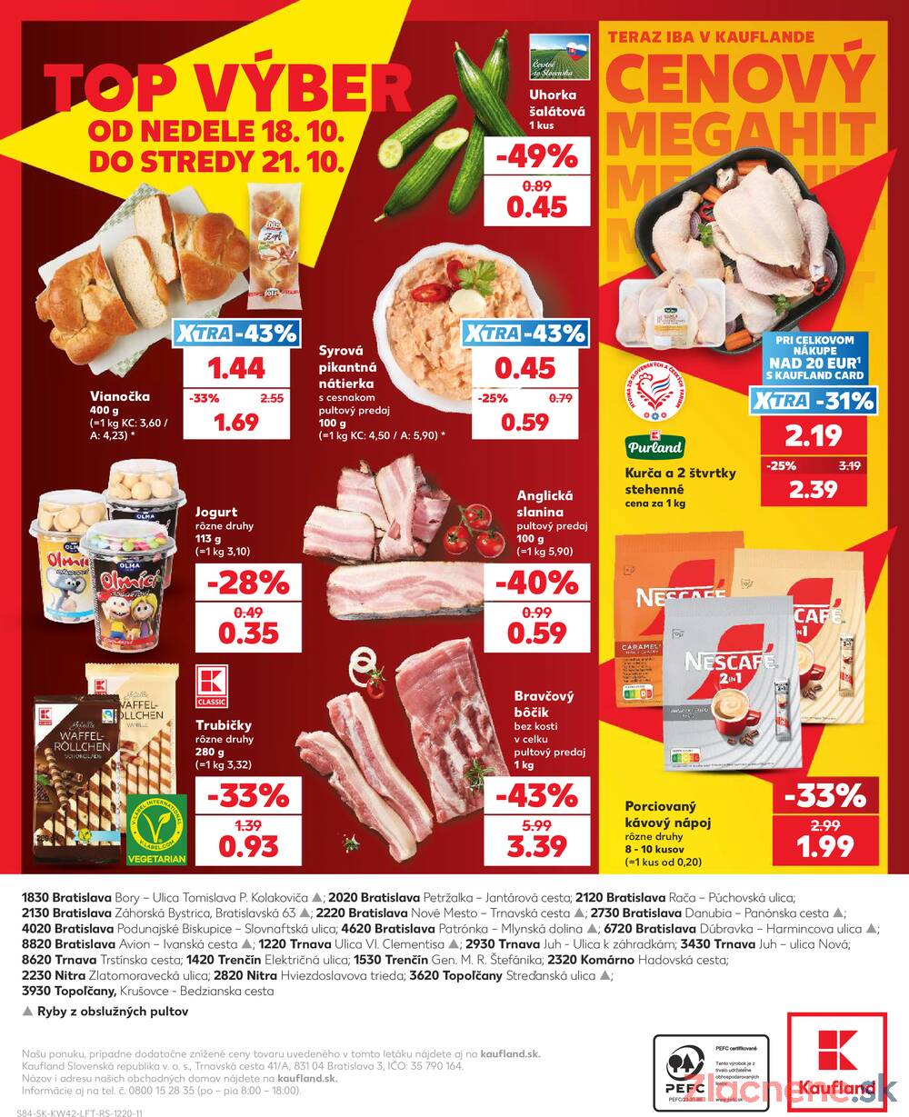 Kaufland 15.10. - 21.10. - Kaufland Trnava - Juh - Bratislavská