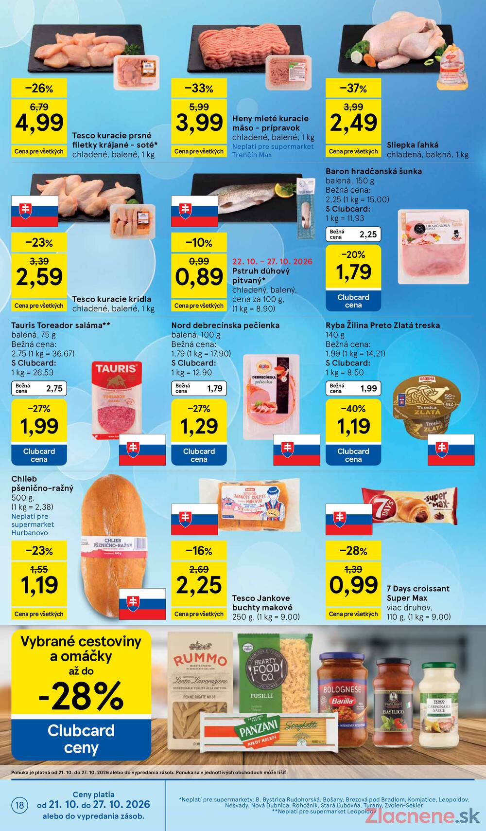 Tesco supermarkety od 21.10. do 27.10.2026