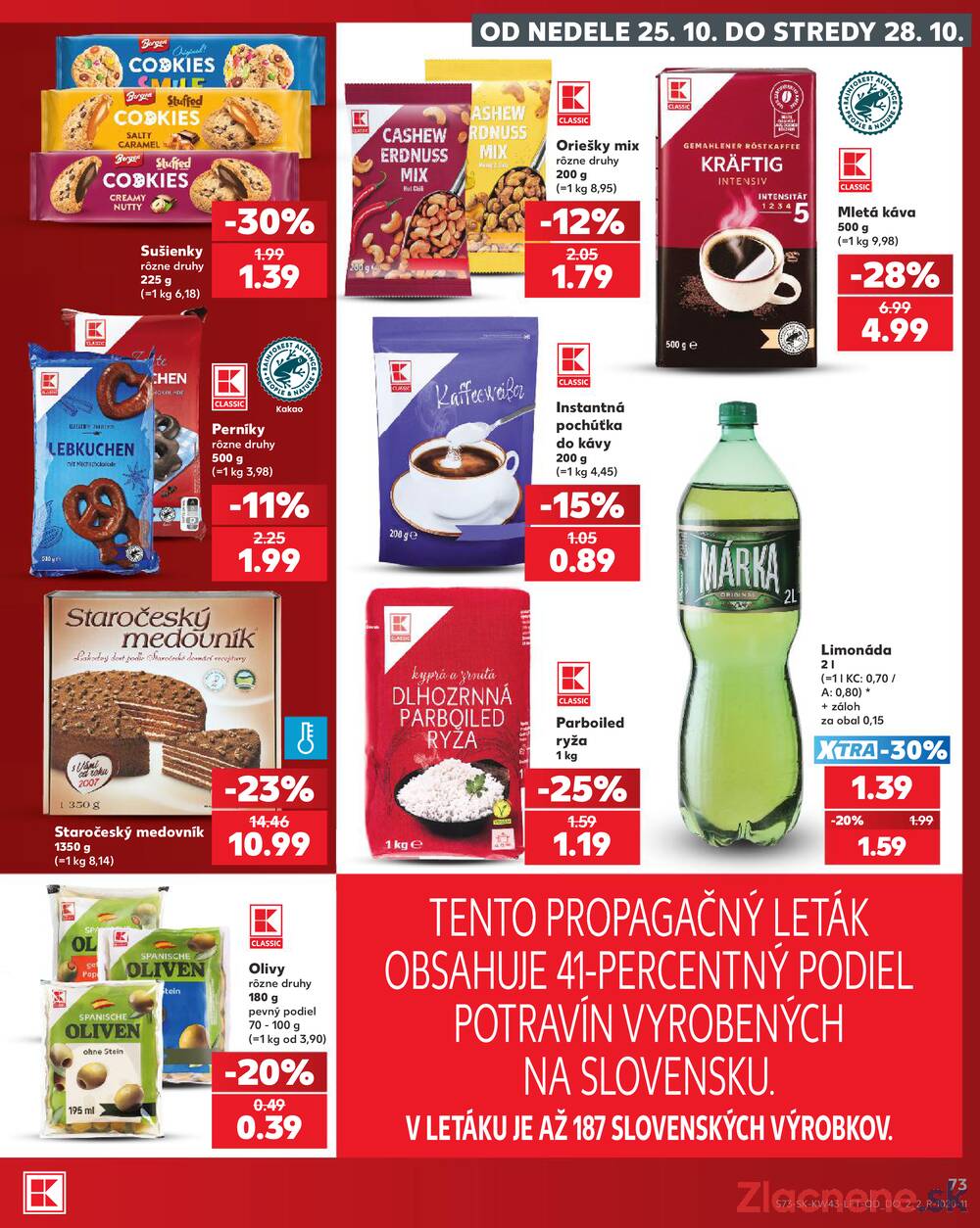 Kaufland 22.10. - 28.10. - Kaufland Poprad - Jiřího Wolkera