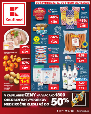 Leták Kaufland 22.10. - 28.10. - Kaufland Bánovce nad Bebravou