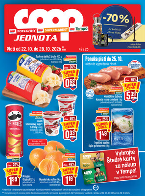 leták COOP Jednota Slovensko