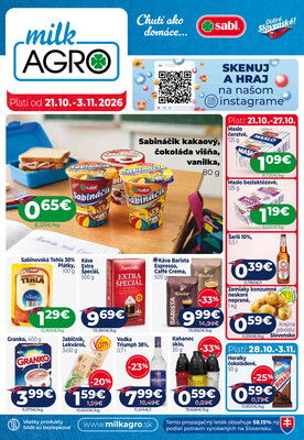 leták MILK - AGRO