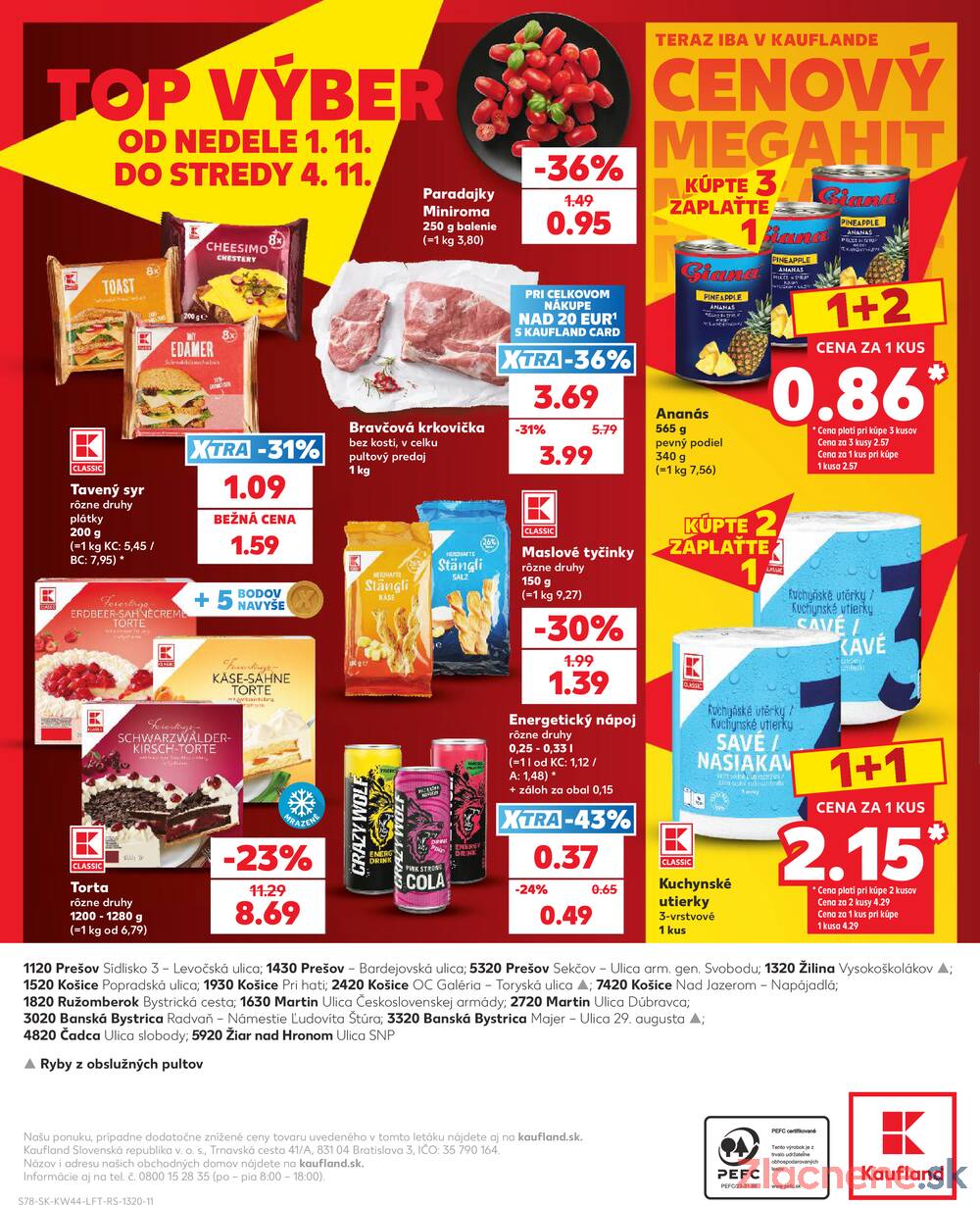 Kaufland 29.10. - 4.11. - Kaufland Košice-Pri hati