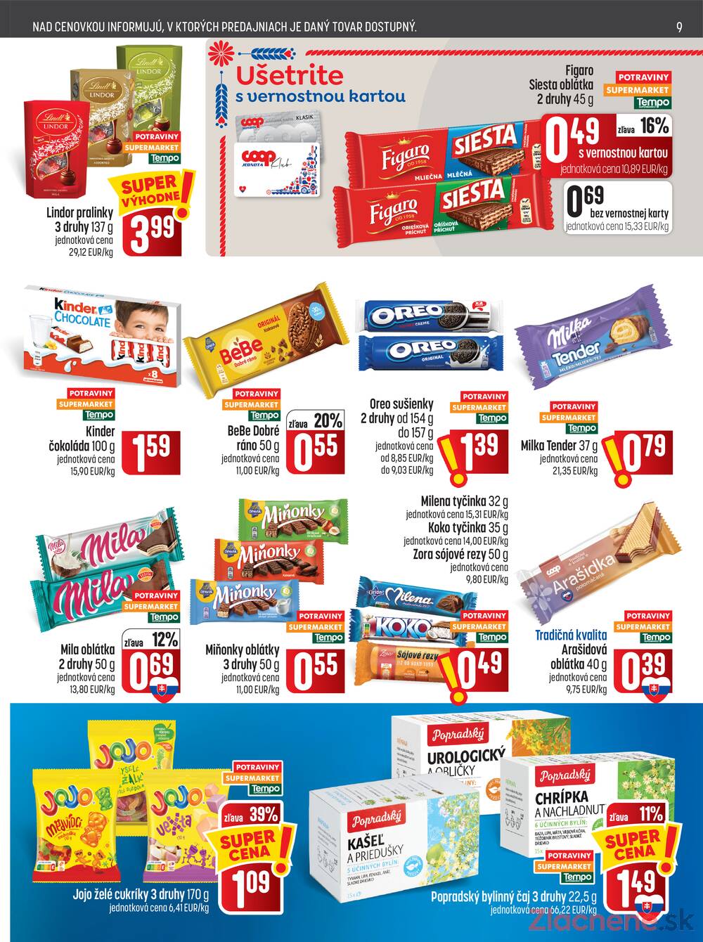 Leták COOP Jednota Slovensko - COOP do 4.11. - strana 9