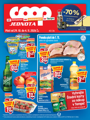 leták COOP Jednota Slovensko