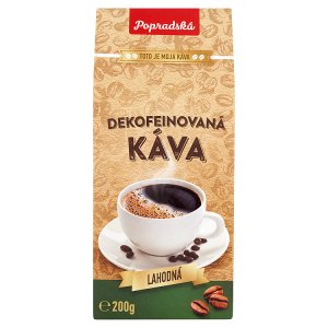 Popradská Dekofeínovaná pražená mletá káva 200 g