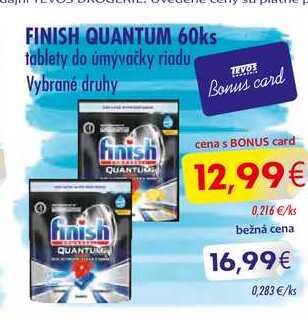 FINISH QUANTUM tablety do umývačky riadu 60ks