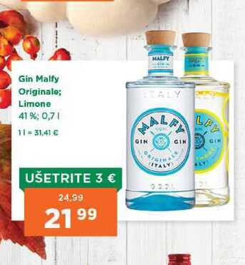 Gin Mally Originale; Limone 41%; 0,7 l