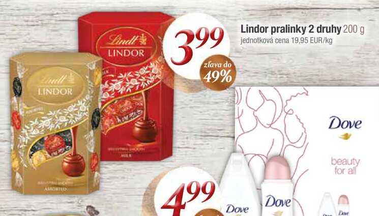 Lindor pralinky 200 g