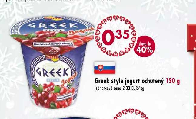 Greek style jogurt ochutený 150 g 