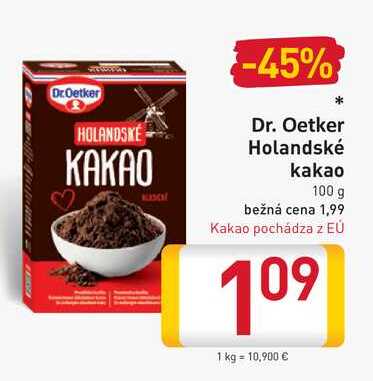   Dr. Oetker Holandské kakao 100 g 