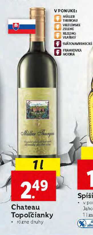 Chateau Topolčianky 1 l